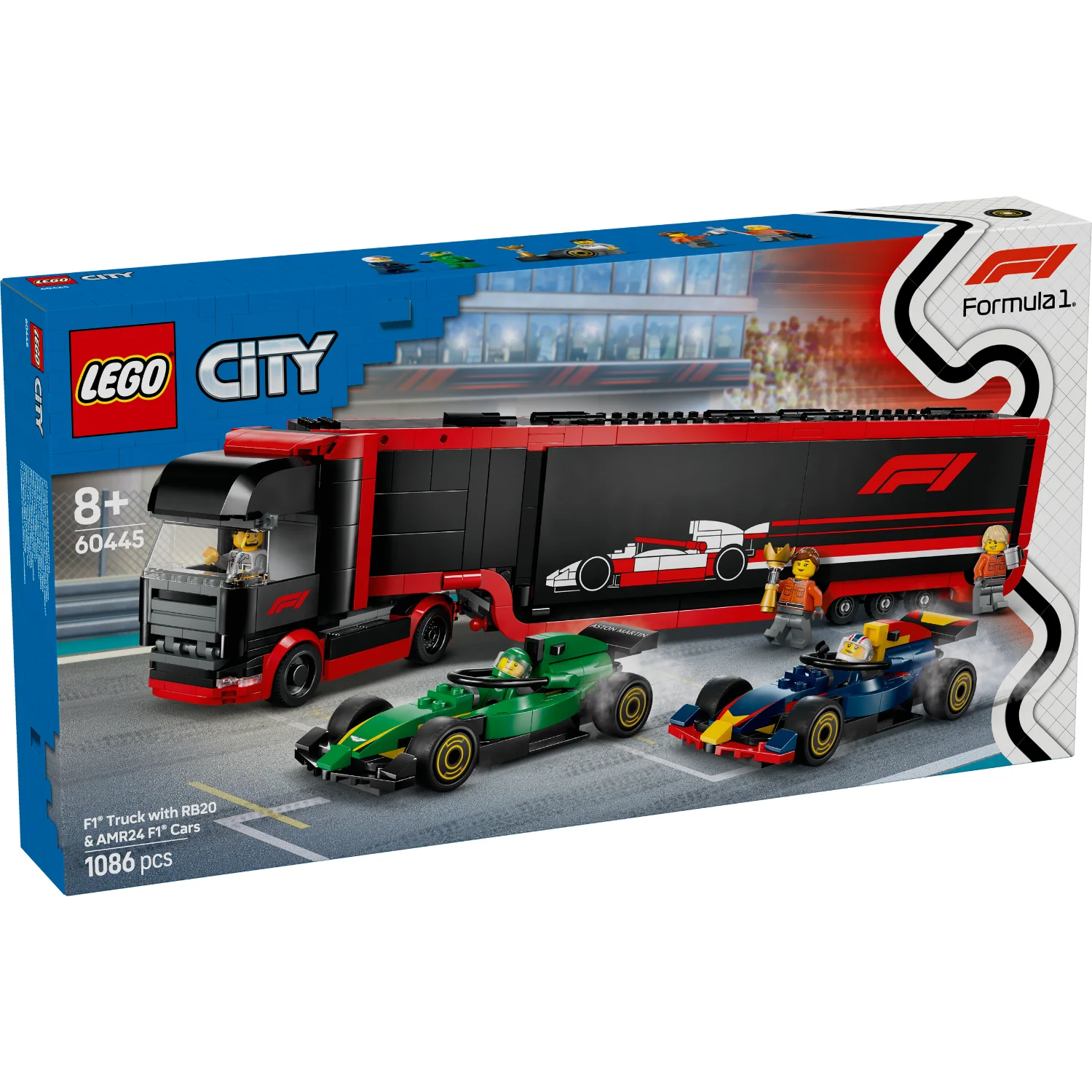 LEGO® City F1® Truck with RB20 & AMR24 F1® Cars