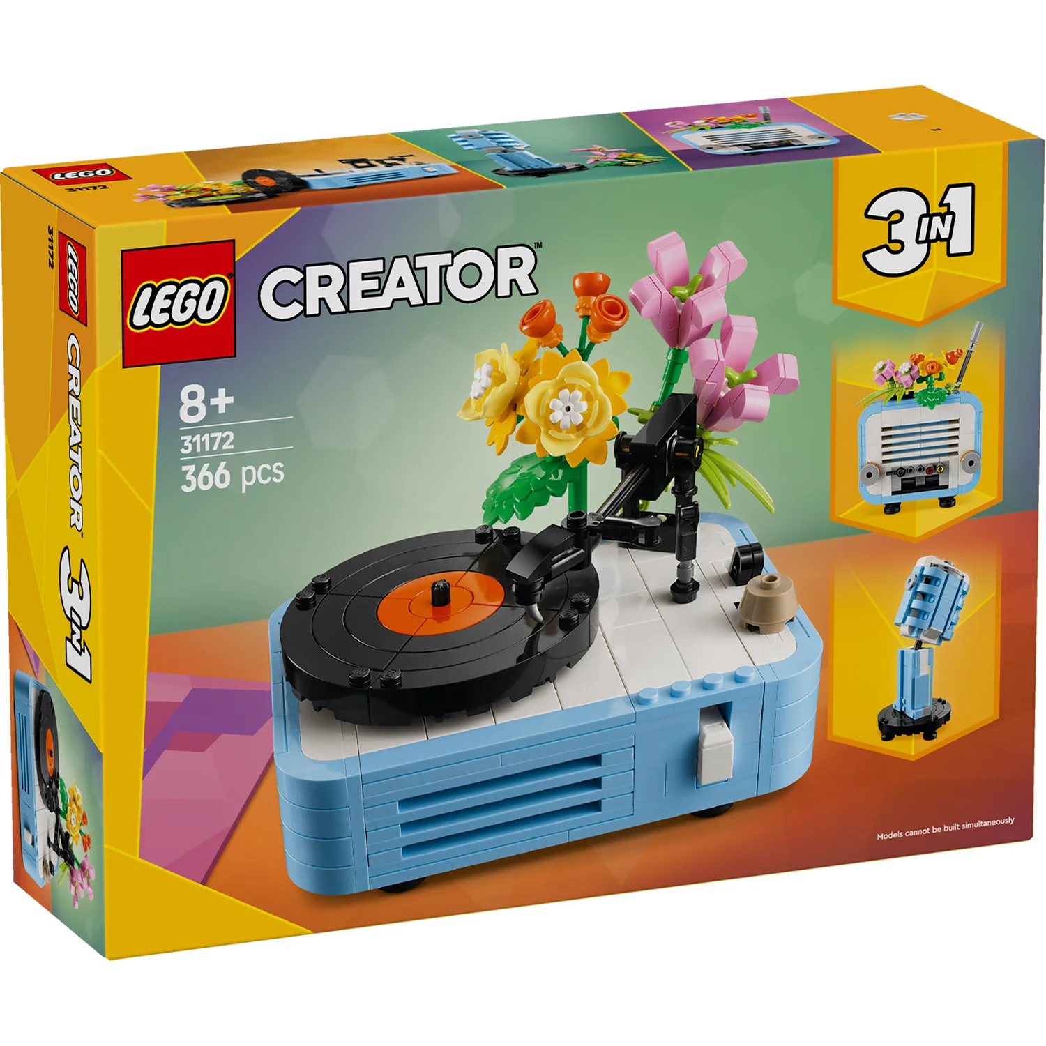 LEGO® Creator 3-in-1 Record Player with Flowers