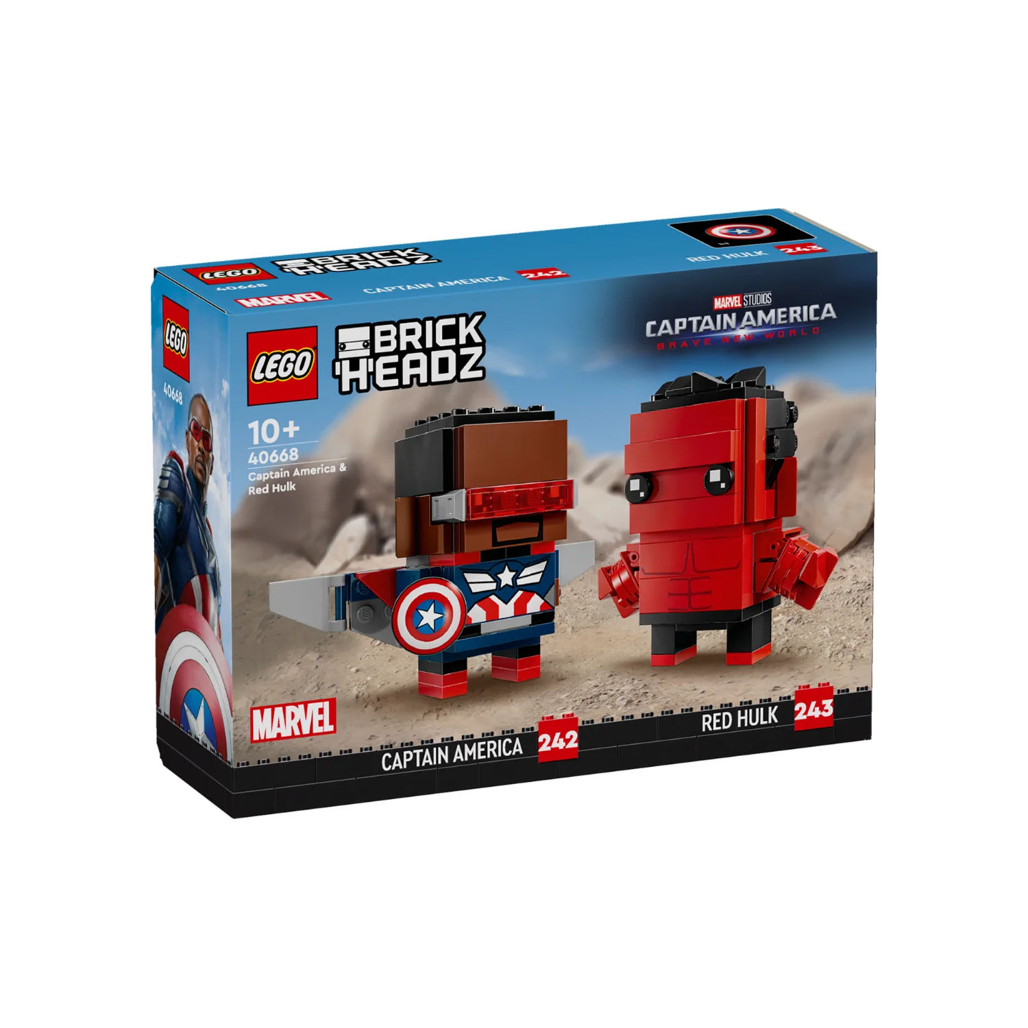 LEGO® BrickHeadz™ Captain America & Red Hulk Figures