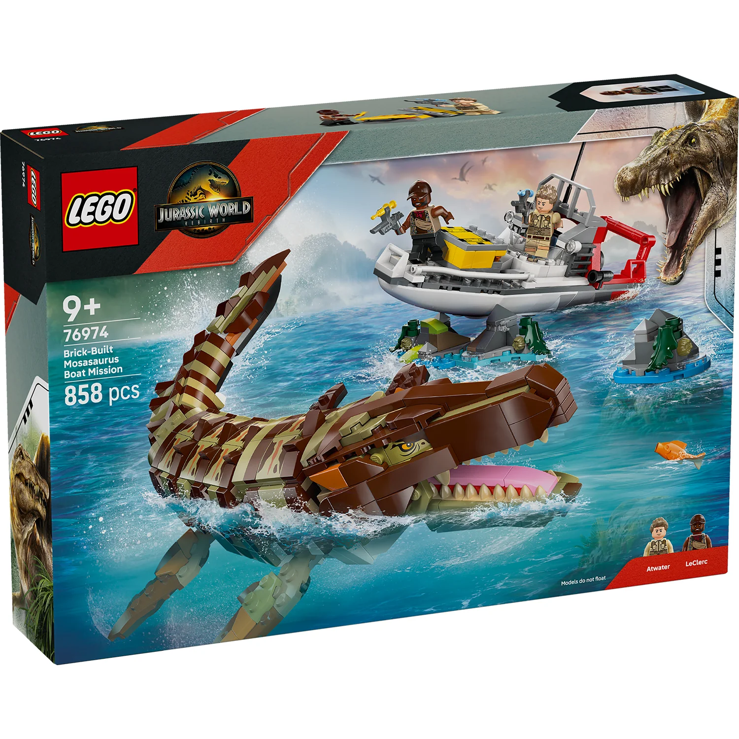 LEGO® Jurassic World Brick-Built Mosasaurus Boat Mission